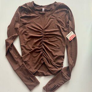 Free People Movement Tempo Ruched Long Sleeve